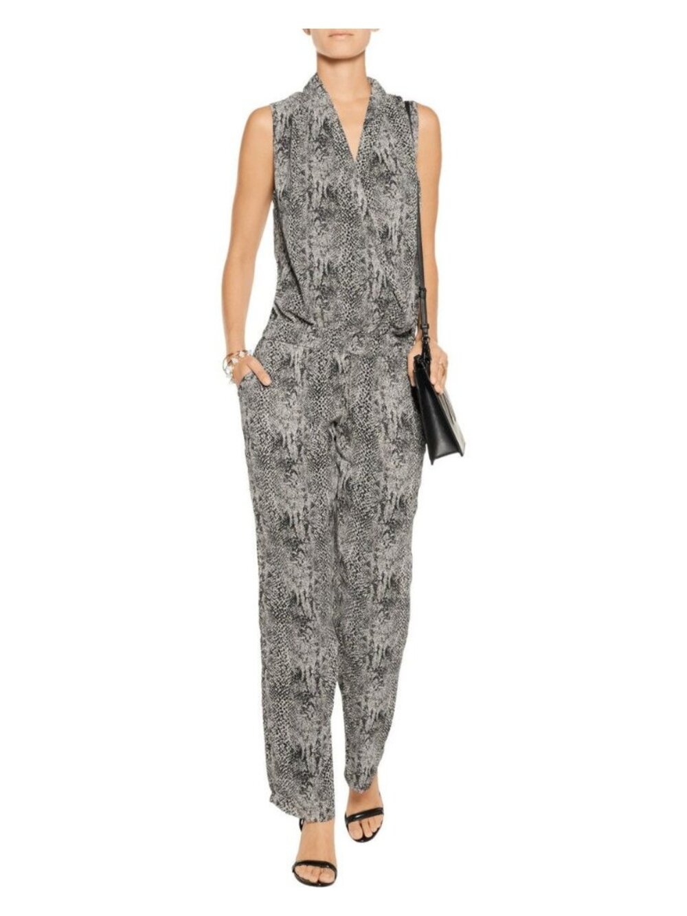 WALTER BAKER Kiley Snake Print Jumpsuit Size M NEW NWT